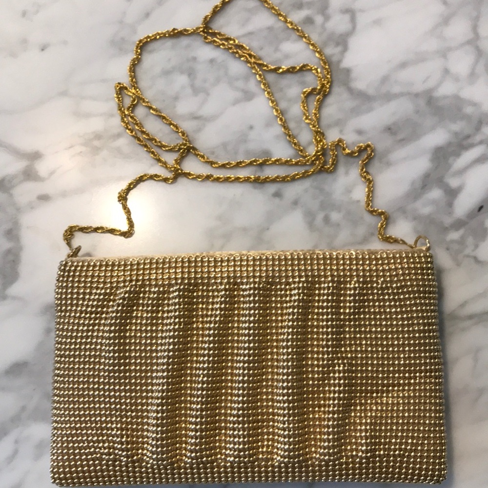 La Regale Gold Beaded Evening Bag